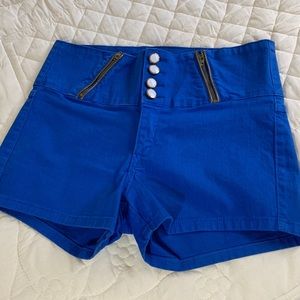 KANCAN JEANS High Rise blue shorts buttons size 11